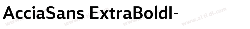 AcciaSans ExtraBoldI字体转换
